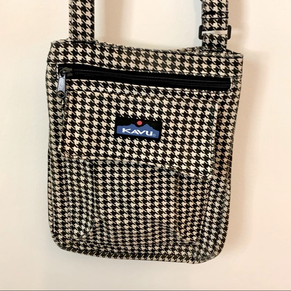 Houndstooth Black and White Crossbody KAVU Bag